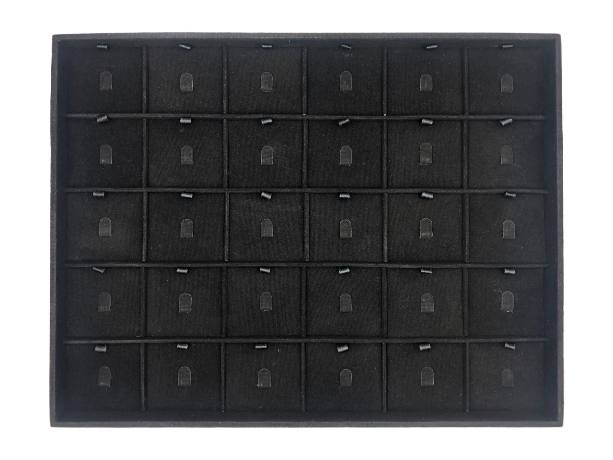 картинка Планшет "квадраты" под кольца 31*24 черный бархат от Клио