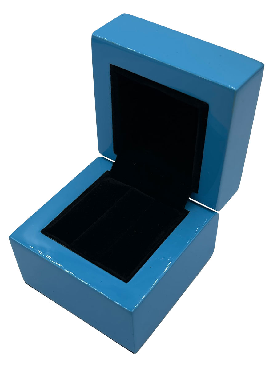 картинка Деревянный футляр ДС-035-01 под серьги, синий от Клио