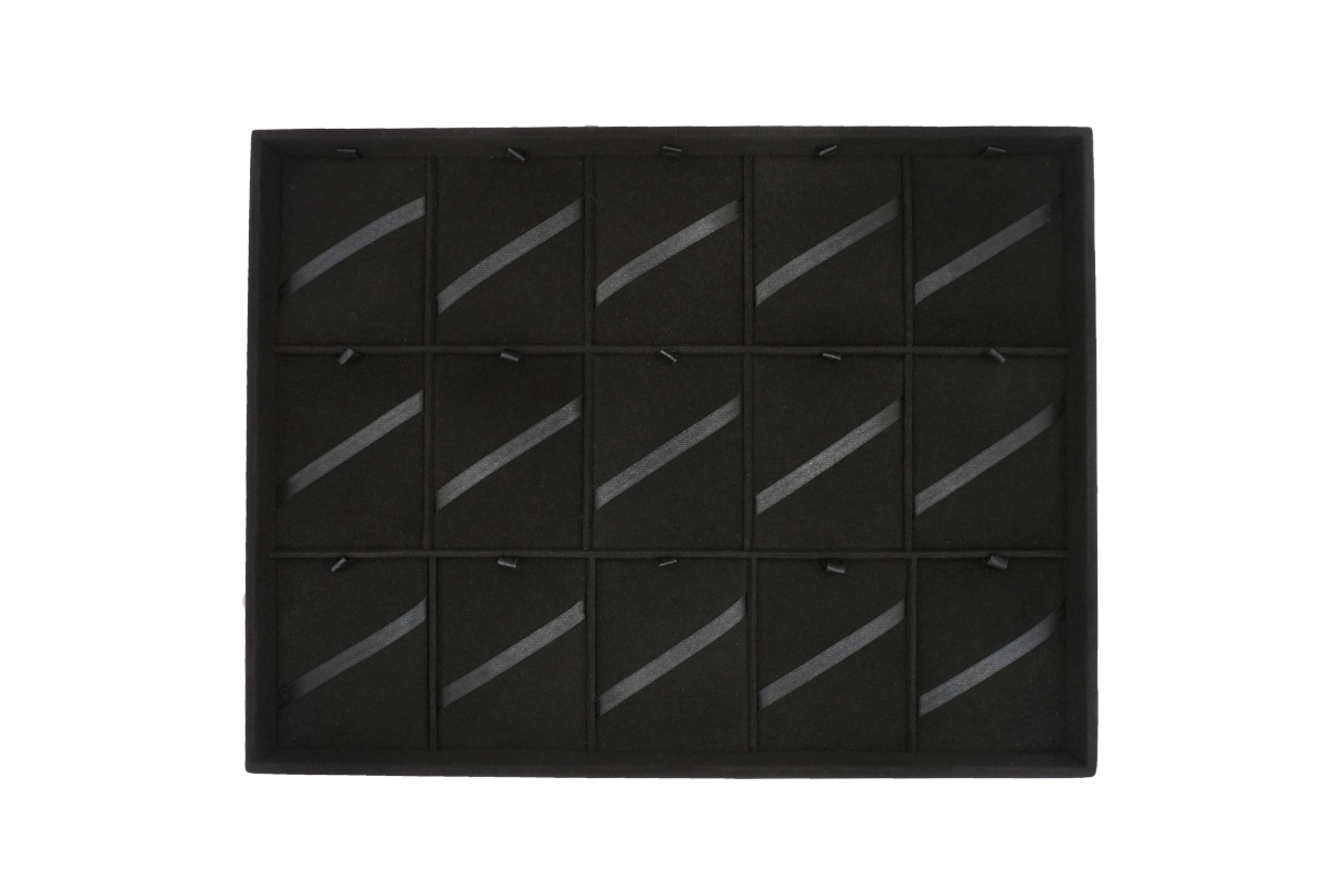 картинка Планшет "квадраты" под брошь 31*24 черный бархат от Клио