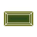 Фианит оливковый багет 10 х 7