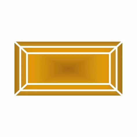 Ювелирное стекло желтый багет 6х3