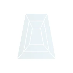 Фианит бесцветный трапеция 5 x 2,5 x 1,5