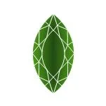 Фианит зеленый маркиз 8 x 4