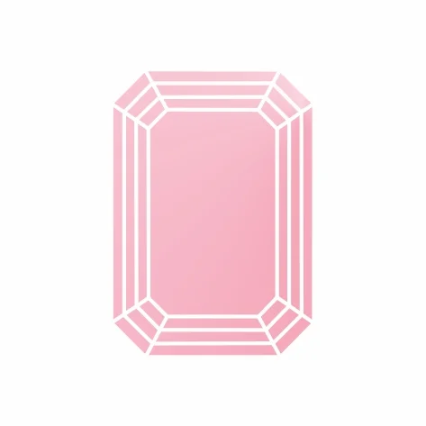 Фианит розовый октагон 10 x 8