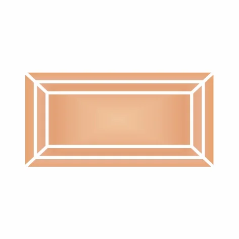 Фианит шампань багет 5х3