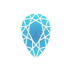 Фианит голубой груша 8 х 5