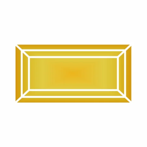 Фианит желтый багет 3х4