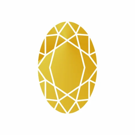 Фианит желтый овал 12 x 10