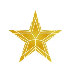 Фианит желтый звезда 6 x 6