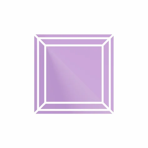 Фианит лавандовый квадрат 15 x 15