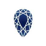 Синтетическая шпинель темно-синий груша 4 x 3