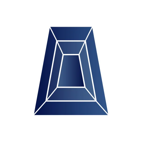 Синтетическая шпинель темно-синий трапеция 5х2,5х1,5