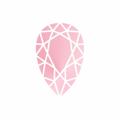 Фианит розовый груша 8 x 5