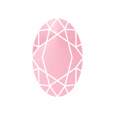 Фианит розовый овал 10 x 8