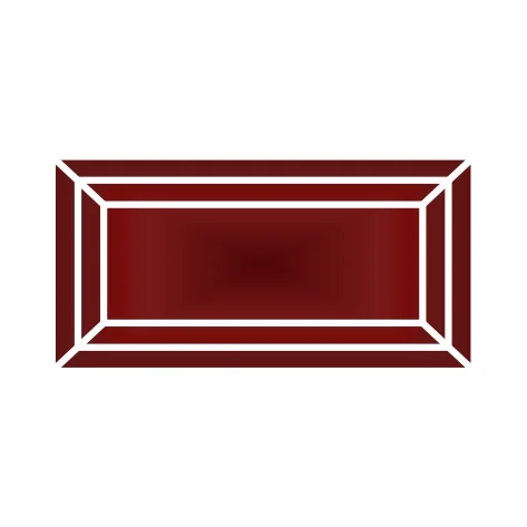 Ювелирное стекло красное багет 6х3