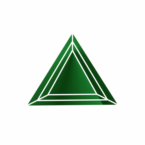 Ювелирное стекло зеленое треугольник 4х4х4