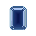 Синтетическая шпинель темно-синий октагон 6 x 4