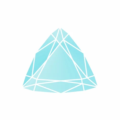 Синтетическая шпинель аквамарин темный триллион 9 x 9 x 9