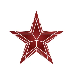 Фианит гранатовый звезда 5 x 5