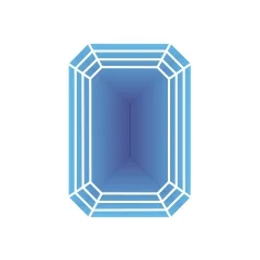 Синтетический корунд сапфир октагон 9 x 7