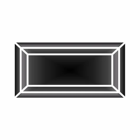 Фианит черный багет 11х4