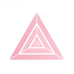 Фианит розовый треугольник 10х10х10