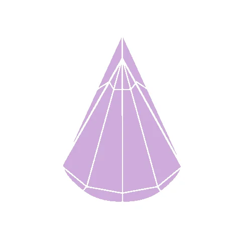 Фианит аметистовый топорик 14 x 10