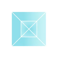 Фианит аквамарин каре 9х9