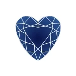 Синтетическая шпинель темно-синий сердце 5 x 5