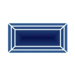 Синтетическая шпинель темно-синий багет 5х2,5