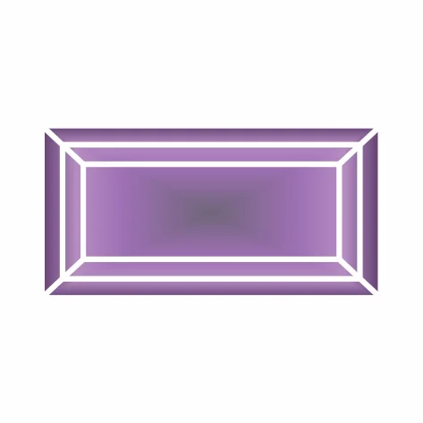 Фианит аметистовый багет 14х10