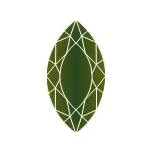 Фианит оливковый маркиз 8 x 4