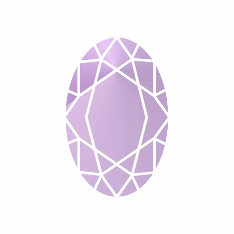 Фианит лавандовый овал 18х13