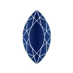 Синтетическая шпинель темно-синий маркиз 5 x 2,5