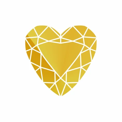 Фианит желтый сердце 5 x 5