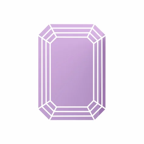 Фианит лавандовый октагон 7 x 5