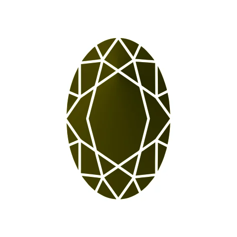 Ювелирное стекло дымчатое овал 5х3