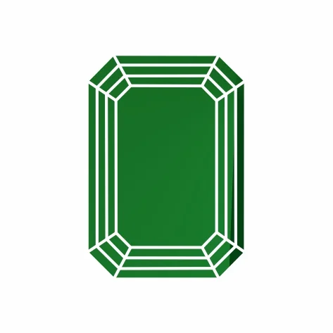 Ювелирное стекло зеленое октагон 14х11