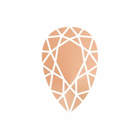 Фианит шампань груша 7 x 5