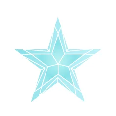 Фианит аквамарин звезда 5х5