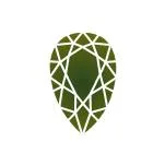 Фианит оливковый груша 9 x 6