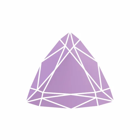 Фианит лавандовый триллион 14 x 14 x 14