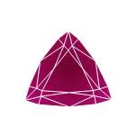 Синтетический корунд рубин триллион 10 x 10 x 10