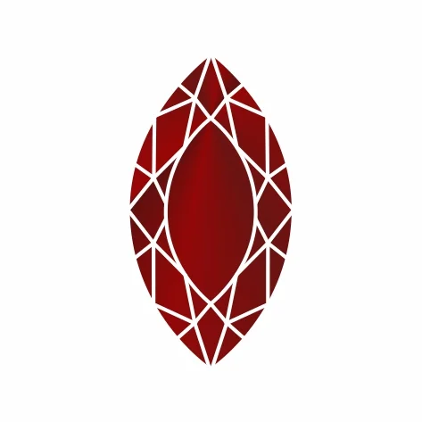 Фианит гранатовый маркиз 7 x 3,5