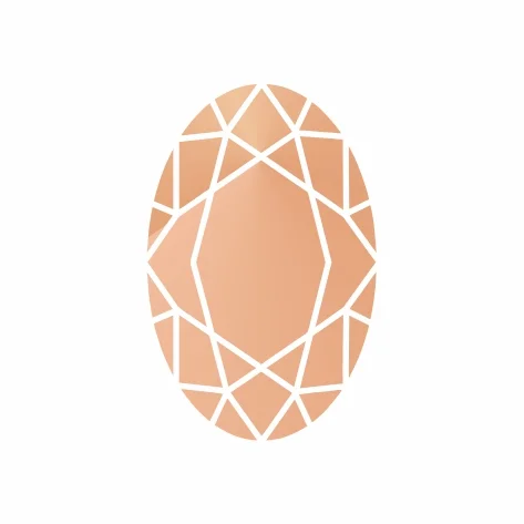 Фианит шампань овал 5 x 4