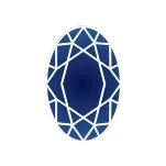 Синтетическая шпинель темно-синий овал 6 x 5