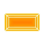 Фианит оранжевый багет 4х2