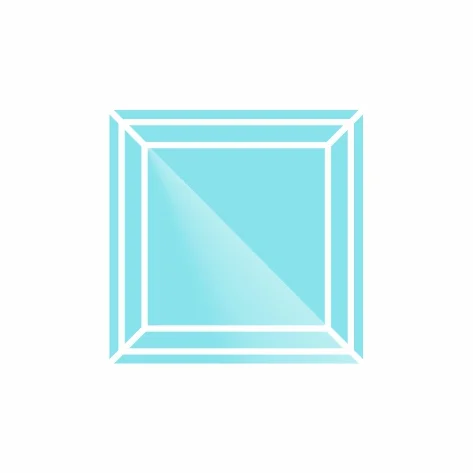 Синтетическая шпинель аквамарин темный квадрат 2,75 x 2,75