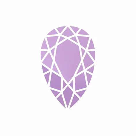 Фианит лавандовый груша 9 x 6