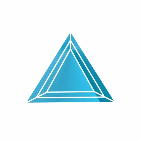 Ювелирное стекло голубое треугольник 12х12х12